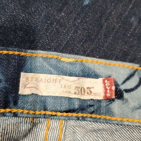 Levi's 505 Custom Bleach Dyed Denim Jeans Sz 10 Med Ladies 623 - Picture 10 of 11